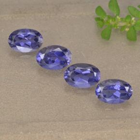 1,69 ct natürliche violetter Iolith-Edelsteine, Oval Schliff, VS