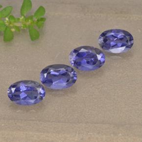 1,69 ct natürliche violetter Iolith-Edelsteine, Oval Schliff, VS