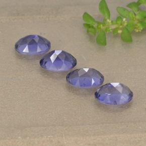 1,69 ct natürliche violetter Iolith-Edelsteine, Oval Schliff, VS