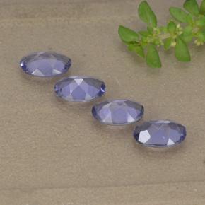 1,23 ct natürliche violetter Iolith-Edelsteine, Oval Schliff, VVS-VS