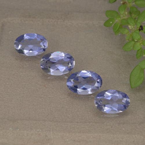 1,34 ct natürliche violetter Iolith-Edelsteine, Oval Schliff, VVS-VS
