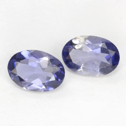 0,73 ct natürliche blauer Iolith-Edelsteine, Oval Schliff, VS