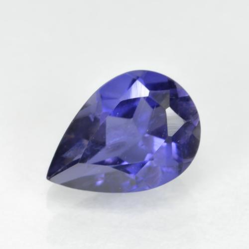 0,59 ctw natürlicher blauer Iolith, Birnenform, VS
