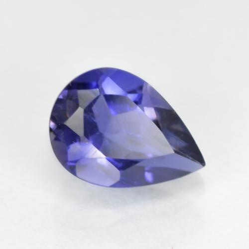 0,59 ctw natürlicher blauer Iolith, Birnenform, VS
