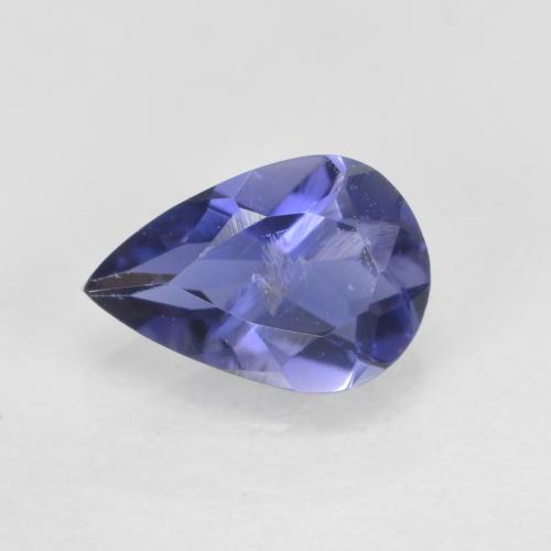 0,54 ctw natürlicher blauer Iolith, Birnenform, SI