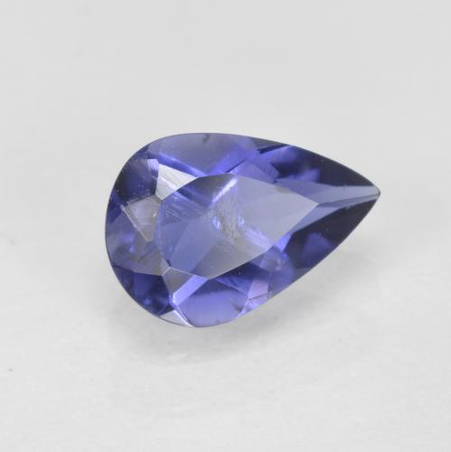0,54 ctw natürlicher blauer Iolith, Birnenform, SI