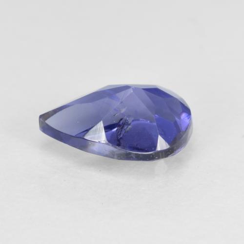 0,54 ctw natürlicher blauer Iolith, Birnenform, SI