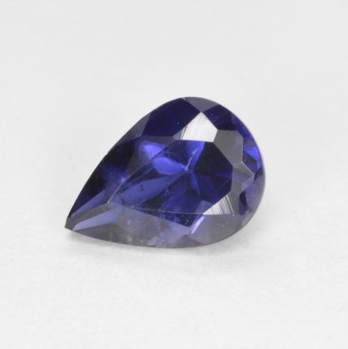0,60 ctw natürlicher blauer Iolith, Birnenform, VS-SI