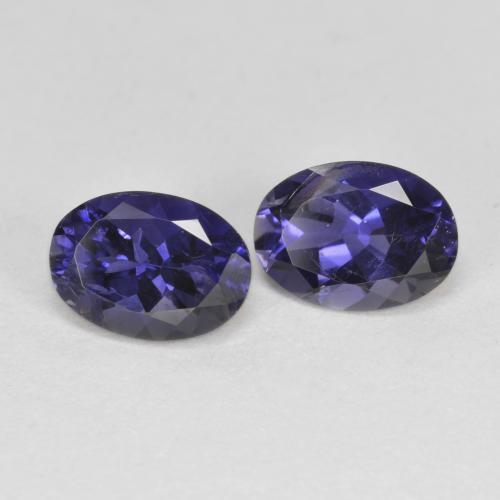 1.37 ct natürliche Aubergine Veilchen Iolith-Edelsteine, Oval Schliff, VS-SI