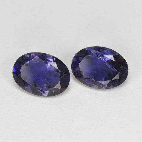 1,27 ct natürliche violetter Iolith-Edelsteine, Oval Schliff, VS-SI