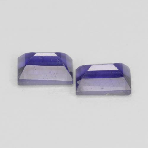 0,70 ct natürliche violetter Iolith-Edelsteine, Baguette, VS-SI
