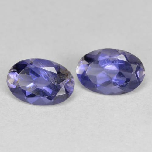 0.76 ct natürliche Dunkles bläuliches Lila Iolith-Edelsteine, Oval Schliff, VS-SI