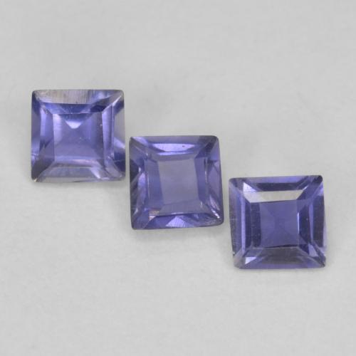 0,23 ct natürliche violetter Iolith-Edelsteine, Quadrat, VS