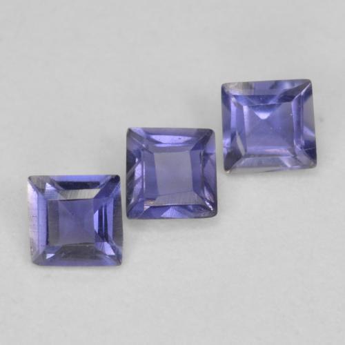 0,23 ct natürliche violetter Iolith-Edelsteine, Quadrat, VS