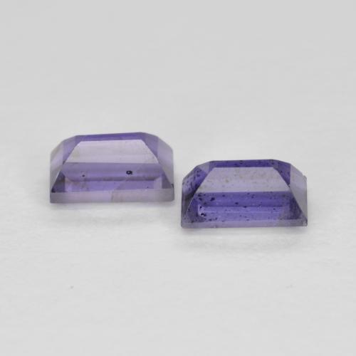 0.64 ct natürliche Aubergine Veilchen Iolith-Edelsteine, Baguette, VS-SI