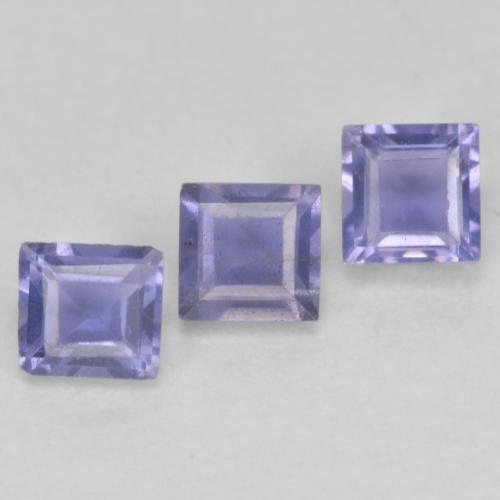 0.11 ct natürliche Rosaig-violett Iolith-Edelsteine, Quadrat, VS-SI