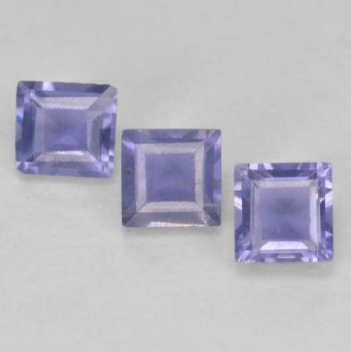 0.11 ct natürliche Rosaig-violett Iolith-Edelsteine, Quadrat, VS-SI