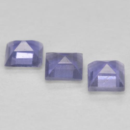 0.11 ct natürliche Rosaig-violett Iolith-Edelsteine, Quadrat, VS-SI