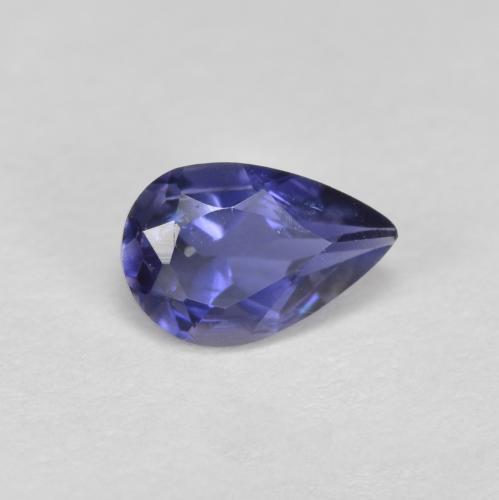 0,37 ctw natürlicher blauer Iolith, Birnenform, VS