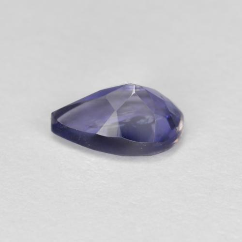 0,37 ctw natürlicher blauer Iolith, Birnenform, VS