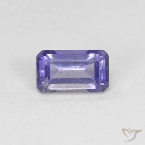 0.29ct Natürlicher Dunkles bläuliches Lila Iolith, Smaragdschliff, VS