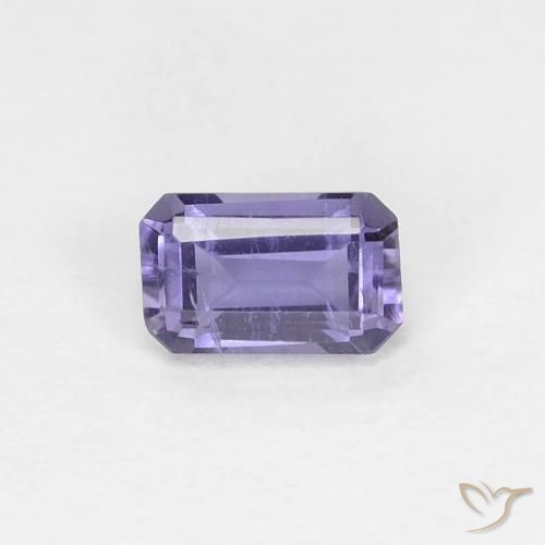 0.25ct Natürlicher Rosaig-violett Iolith, Smaragdschliff, VS