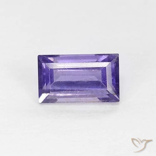 0.32ct Natürlicher Dunkles bläuliches Lila Iolith, Baguette, VS