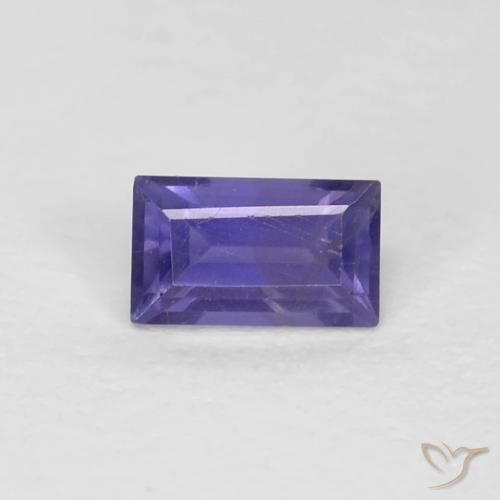 0.30ct Natürlicher Intensives Violett Iolith, Baguette, VS