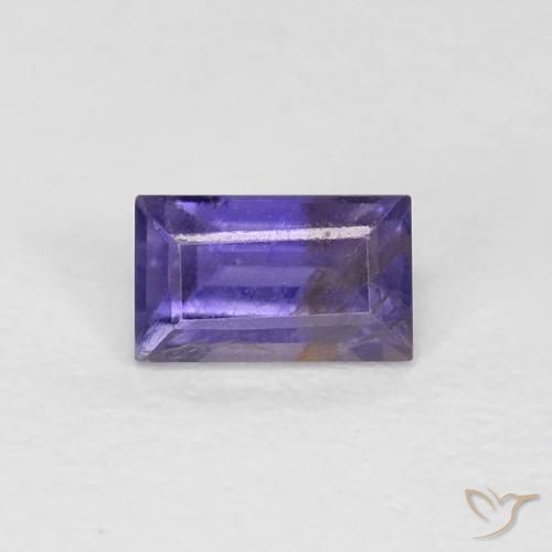 0.33ct Natürlicher Mittelviolett Iolith, Baguette, VS
