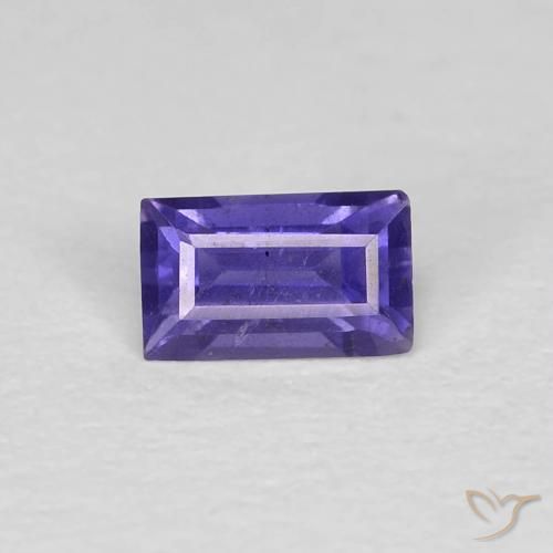 0.27ct Natürlicher Intensives Violett Iolith, Baguette, VS