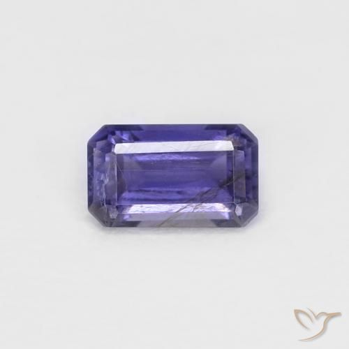 0.26ct Natürlicher tieflila Iolith, Smaragdschliff, VS