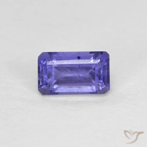 0.30ct Natürlicher Dunkles bläuliches Lila Iolith, Smaragdschliff, VS