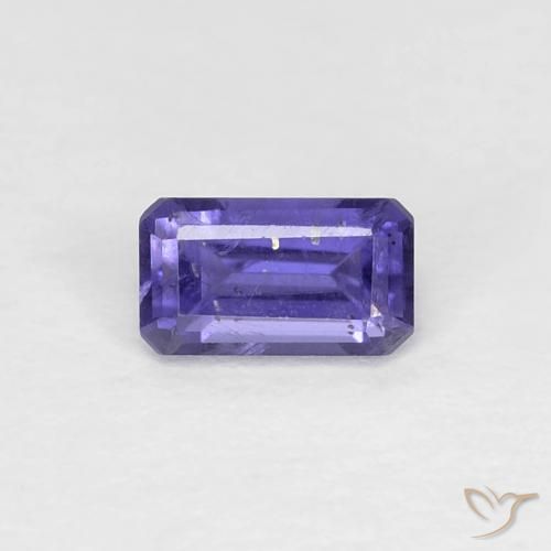 0.29ct Natürlicher tieflila Iolith, Smaragdschliff, VS