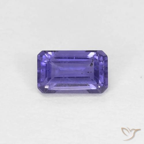 0.28ct Natürlicher tieflila Iolith, Smaragdschliff, VS