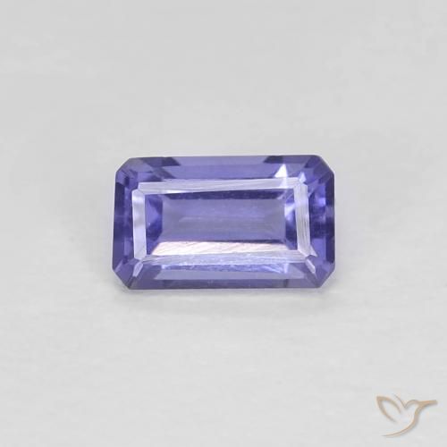 0.29ct Natürlicher tieflila Iolith, Smaragdschliff, VVS-VS