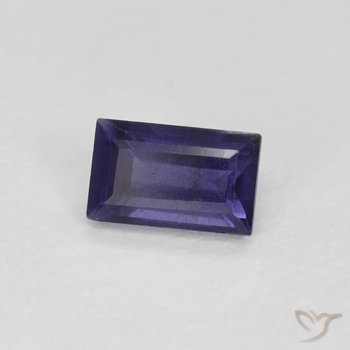 9,17 ctw natürlicher tiefviolett Iolith, Baguette, VS