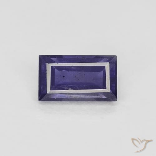 0.30ct Natürlicher Aubergine Veilchen Iolith, Baguette, VS