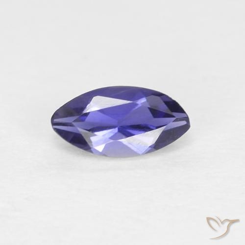 0.24ct Natürlicher Dunkles bläuliches Lila Iolith, Marquise, VVS-VS