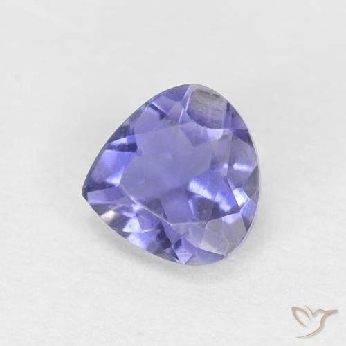 0.24ct Natürlicher tieflila Iolith, Birnenform, VVS-VS