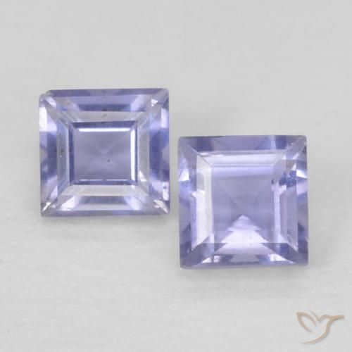 0.19 ct natürliche Dunkles bläuliches Lila Iolith-Edelsteine, Quadrat, VS