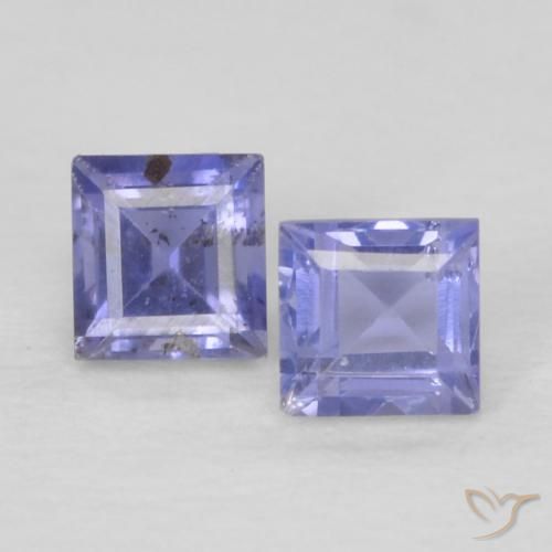 0.20ctw Natürlicher Silberblau Iolith, Quadrat, VS
