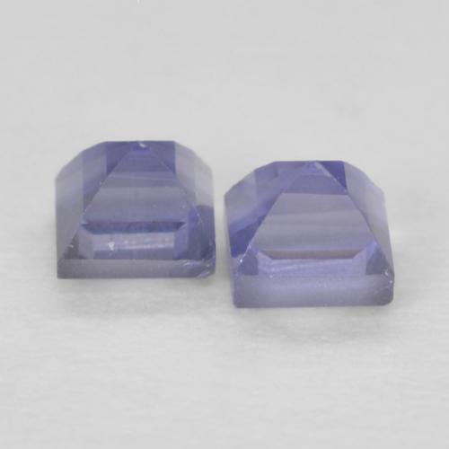 0.23 ct natürliche Dunkles bläuliches Lila Iolith-Edelsteine, Quadrat, VS