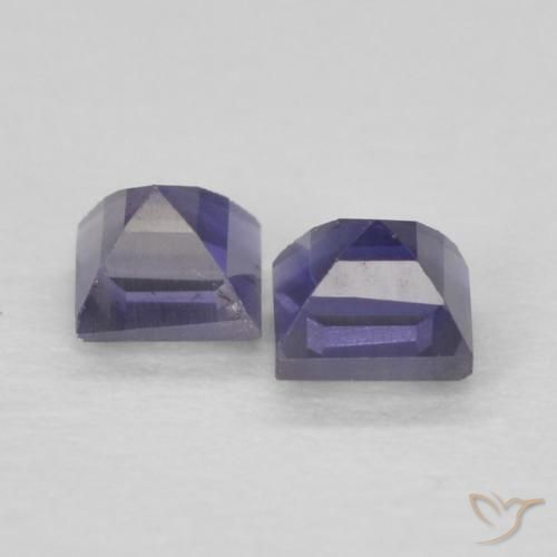 0.20 ct natürliche tieflila Iolith-Edelsteine, Quadrat, VS