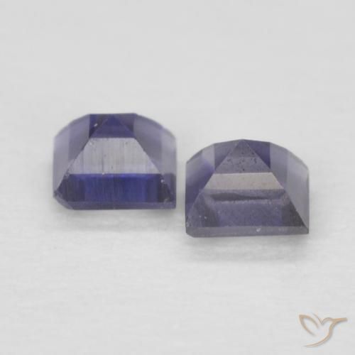 0.15 ct natürliche tieflila Iolith-Edelsteine, Quadrat, VS