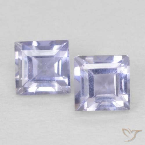 0.22ctw Natürlicher Helles Himmelblau Iolith, Quadrat, VS