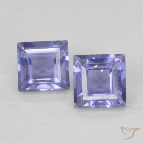 0.20ctw Natürlicher Silberblau Iolith, Quadrat, VS