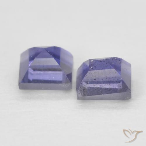 0.21 ct natürliche dunkelblau Iolith-Edelsteine, Quadrat, VS