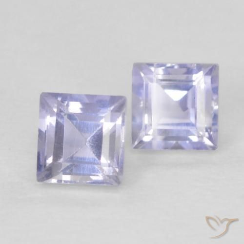 0.22 ct natürliche Hellviolettes Blau Iolith-Edelsteine, Quadrat, VS