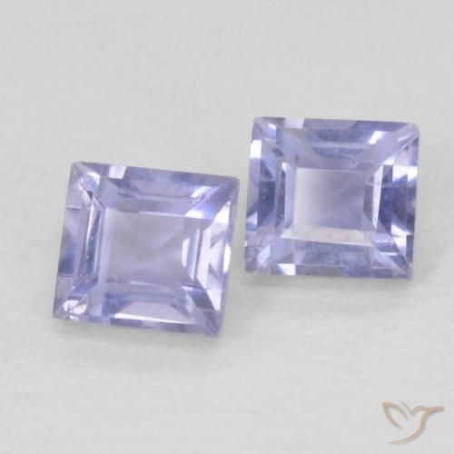 0.19 ct natürliche violett-blau Iolith-Edelsteine, Quadrat, VS