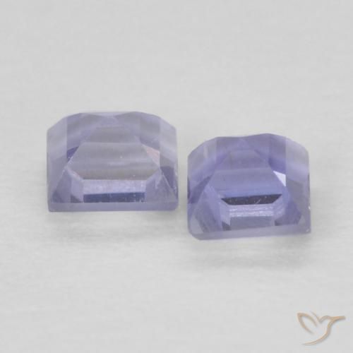 0.19 ct natürliche violett-blau Iolith-Edelsteine, Quadrat, VS